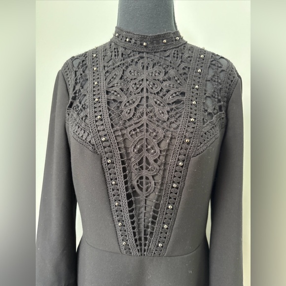 Karen Millen Black Mock Neck Cocktail Dress - Picture 3 of 8